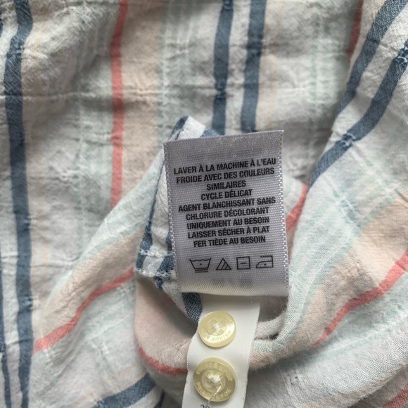 PRINCE & FOX Striped Button-Up Shirt with Flared Sleeves size M - Picture 10 of 10